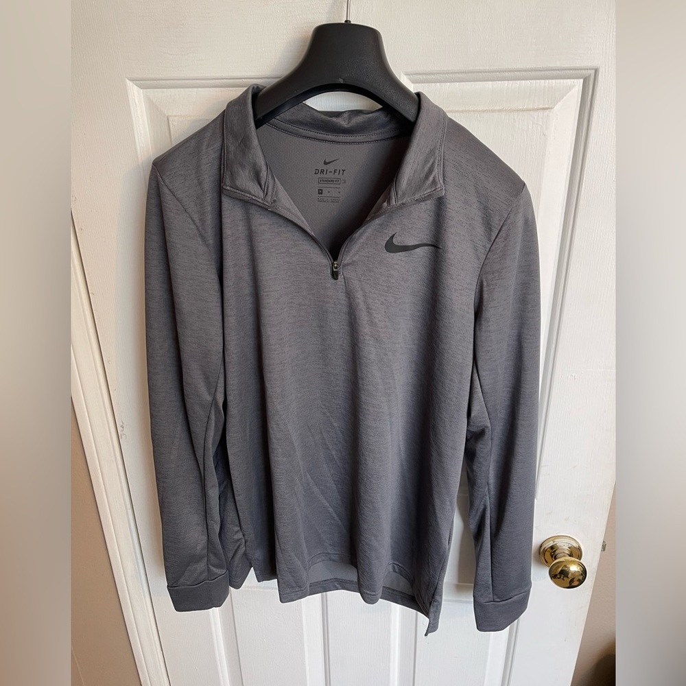 Nike 3/4 Zip Pullover Dri-Fit Grey